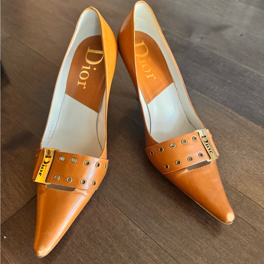 Dior Women's Tan Leather Heels